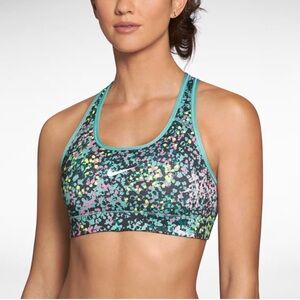 Nike Teal Multicolor Speckled Racerback Sports Bra size X Large